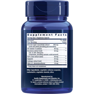 Life Extension Cruciferous Vegetable Extract Blend, Broccoli Extract, I3C, Helps Maintain DNA Health & Already Healthy Hormone Levels, Gluten Free, Non-Gmo, Vegetarian, 60 Capsules