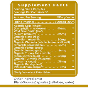 Premier Research Labs Thyroven - Thyroid Support for Women, Thyroid Support for Men, Thyroid Supplement, Thyroid Support Complex with Naturally-Sourced Iodine - 60 Capsules