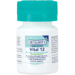 Dr. Talbot'S Vital 12 Tablets, Naturally Inspired, Minerals and Immune Support, Quick Dissolve, 140 Count