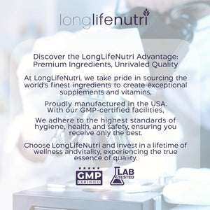 Longlifenutri Diosmin Hesperidin Complex, Vascular Synergy 1000Mg/300Mg for Optimal Circulation & Vein Support: 240 Capsules, 120 Servings, 4-Month Supply, Made in USA
