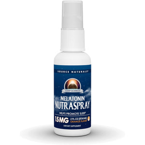 Source Naturals Sleep Science Melatonin Nutraspray -Orange Flavored - 1.5 Mg - 2 Fluid Oz