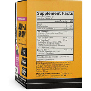 ONNIT Alpha Brain Instant Cognitive Support Drink Mix, Blackberry Lemonade Flavor, Nootropic Supplement for Focus, Memory, and Clarity, 0.13 Oz Packets, 30 Count