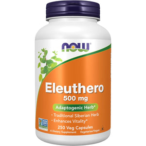 NOW Supplements, Eleuthero (Eleutherococcus Senticosus) 500 Mg, Adaptogenic Herb*, 250 Veg Capsules