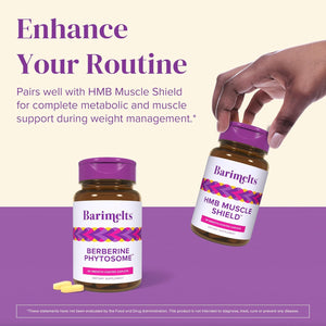 Barimelts Berberine Phytosome 550Mg – Clinically Studied Berbevis for 4X Better Absorption Vs Regular Berberine – Supports Metabolism & Blood Sugar – 60 Smooth-Coated Caplets