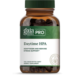GAIA HERBS PRO Daytime HPA - Adaptogen Support Supplement - Nervous System Support Supplement with Olive Oil & Rhodiola* - Vegan, Gluten-Free, Soy-Free - 120 Liquid Phyto-Caps (60 Servings)