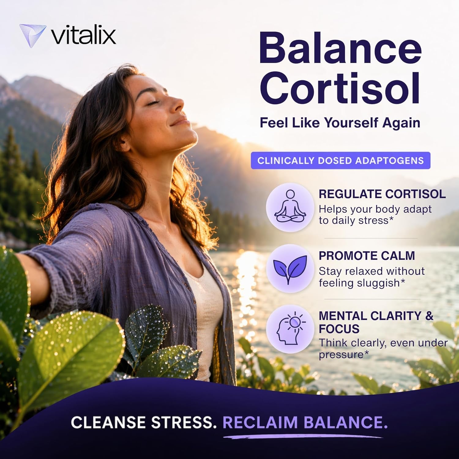 Cortisol Reducer for Women & Men | Cortisol Drink Mix with Ashwagandha KSM 66, Magnesium Glycinate, L Theanine + More | Cortisol Detox for Stress & Sleep Support | Raspberry Lemonade | 30 Servings