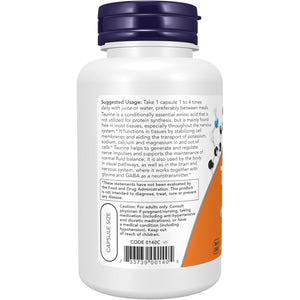 Now Foods Taurine 500Mg Capsules, 100 CT
