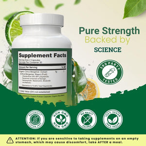 Organic Citrus Bergamot Supplement - Only USDA, Cardiologist Formulated with 200+ Scientific Studies -1000Mg - Patented Extract, Heart, Cholesterol, & Lipid - Italian Bergamot High Polyphenols 60Caps