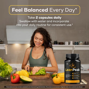 Lean Peak - Lean Peak Advanced Capsules Support Premium Formula, Leanpeak Pills Maximum Strength All Natural for Overall Health and General Wellness Reviews, 60 Capsules for 1 Month