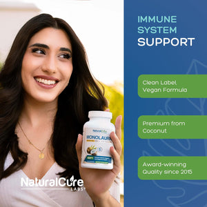 Natural Cure Labs Premium Monolaurin – 600Mg, 100 Capsules