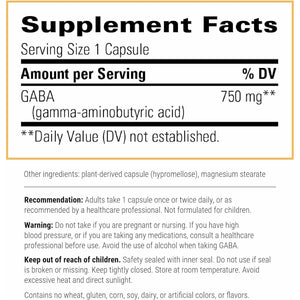 Integrative Therapeutics GABA - Brain Health Supplement That Supports Nerve Cell Function* - Support Neurochemical Balance & Neurotransmitter Production* - Dairy-Free - 60 Capsules (60 Servings)