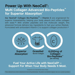 Neocell Collagen Peptides Pills | 400 Caplets | Grass Fed | with Vitamin C | Superior Absorption Formula | for Women and Men