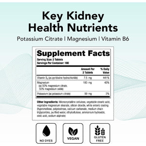 Theralogix Theralith XR Vitamin & Mineral Supplement - Supports Healthy Urine Chemistry & Calcium Oxalate Levels with Magnesium, Vitamin B6 & Potassium* - NSF Certified - 360 Tablets