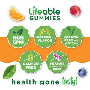 Lifeable Moringa Gummies for Adults | 400 Mg Moringa Extract | Great Tasting Moringa Supplement | Antioxidant Superfood for Men Women | 60 Gummies