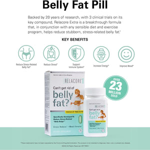 Relacore Extra Maximum Strength - Cortisol Supplements for Women - Reduce Cortisol Related Belly Fat - Stress Relief Supplement - Calm Mind - Improved Mood - 90 Count