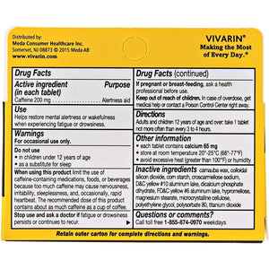 Vivarin Brand Alertness Aid, 40 Tablets (Pack of 4)