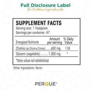 Perque Choline Citrate, 7.86 Ounce