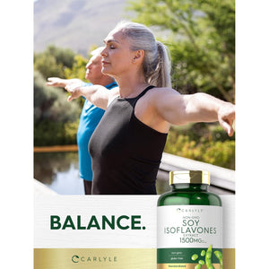 Carlyle Soy Isoflavones Supplement | 200 Capsules | Non-Gmo and Gluten Free Formula for Men and Women