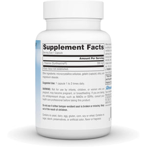 Source Naturals Serene Science L-Theanine, Made with Suntheanine, for Focused Relaxation, 200 Mg - 60 Capsules