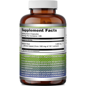 Amazing Formulas Burdock Root 1000 Mg | Capsules Supplement | Non-Gmo | Gluten-Free | Made in USA (1 Pack | 240 Count)
