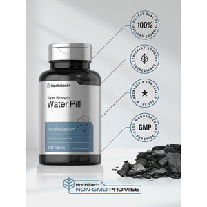 Horbäach Water Pills | Super Strength | 120 Tablets | Vegetarian, Non-Gmo & Gluten Free Supplement