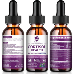Cortisol Supplements for Women, Cortisol Reducer Manager Detox with KSM-66® Ashwagandha, Kava, Lemon Balm & Vitamin C B5 B6, Lower Cortisol, Hormone Harmony Liquid Drops, 2 FL.OZ, Blueberry Flavor