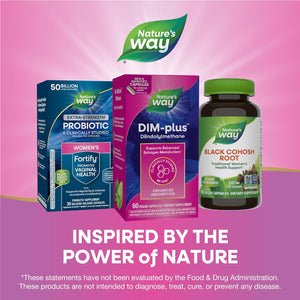 Nature'S Way Dim-Plus, DIM Supplement, Supports Balanced Estrogen Metabolism*, Supports Estrogen Hormone Balance*, Diindolylmethane, 60 Vegan Capsules