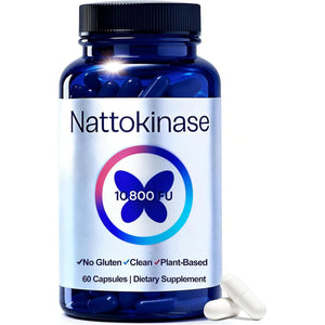Nattokinase Supplement with 10,800 Fu,Ultimate Nattokinase Supplement Organic,Odorless Fermented Soy Enzyme, Vegan, Gluten Free, Easy Daily Routine, 60 Capsules (1Pc)
