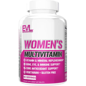 Evlution Nutrition Women'S Multivitamin - Full Spectrum Vitamins & Minerals, Immune Health, Vitamin C & D, Iron, Zinc, Antioxidants & Bioflavonoids, Skin, Hair, Bone, Eye Health, 120 Tablets, 60 Days