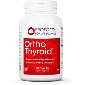PROTOCOL for LIFE BALANCE Ortho Thyroid - Supports Healthy Thyroid Function* - with Ashwagandha, Zinc & Selenium - Non-Gmo & Kosher - 90 Veg Capsules