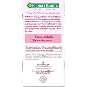 Nature’S Bounty Optimal Solutions Ultra Collagen Booster for Healthy-Aging Supplement, Resveratrol, Hyaluronic Acid – Collagen Capsules for Women, 48 Capsules