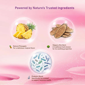 Women'S Probiotics Gummies with Slippery Elm – Vaginal Health, Gut Health & Ph Balance Support, Pineapple Flavor – Gluten Free, Vegan (30 Servings)(Q2)