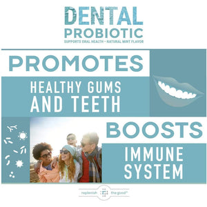 Dental Oral Probiotic, 60 Chewable Tablets - Supplements W/Blis K12 & M18 - Bad Breath Treatment for Adults - Boosts Oral Health - Fights Halitosis, Tooth Decay, Strep Throat (Mint Flavor)