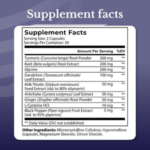 Liver Renew - Liver Cleanse Detox & Repair - Liver Support Supplement with Artichoke Extract, Milk Thisle, Dandelion and Turmeric (1 Bottle)