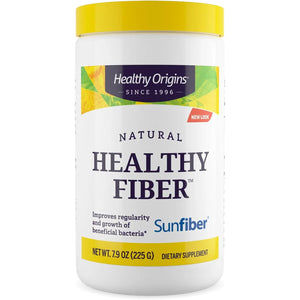 Healthy Origins Healthy Fiber Powder 7.9 Oz (225G) - Featuring Sunfiber Partially Hydrolyzed Guar Gum (PHGG) - Supports Digestive Regularity, Intestinal Health & Prebiotic Care