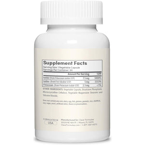 High Potency Potassium Iodine Supplement - Potassium Iodide USP and Free Iodine Capsules 12.5Mg Precise Dosage Blend - Capsule Alternative to Lugol'S Supplement for Thyroid Energy & Immunity (3 Month)