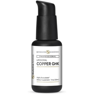 Quicksilver Scientific Oral Liposomal Copper GHK - Oral Liposomal Supplement for Collagen Support - Vegan, Gluten-Free, Sugar-Free & Non-Gmo - 1 Fl Oz (30 Servings)