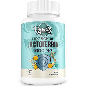 Liposomal Bovine Lactoferrin 1000 Mg - Higher Absorption - for Iron Absorption & Immune Function Lactoferrin Supplements for Adults, 60 Softgels