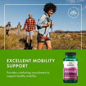 Swanson Avovida - Natural Supplement Promoting Joint Health & Mobility - Avocado & Soybean Unsaponifiables to Support Cartilage & Tissue Health - (60 Capsules, 300Mg Each) (1 Pack)