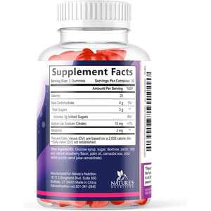 Kids Melatonin Gummies - 2Mg Melatonin per Serving - Children'S Melatonin Gummy for Restful Sleep - Best Children'S Chewable Sleep Supplement - Vegan, Non-Gmo, Natural Berry Flavor - 60 Gummies