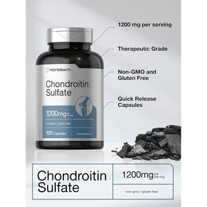 Horbaäch Chondroitin Sulfate 1200Mg | 120 Capsules | Non-Gmo & Gluten Free Supplement