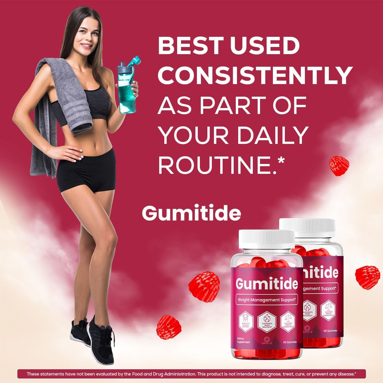 (3 Pack) Gumitide Gummies - Gumi Tide Support Advanced Formula Gummy Maximum Strength, Daily Gumitidegummies Premium All Natural Ingredients Overall Health & Wellness Reviews, 180 Gummies for 3 Months