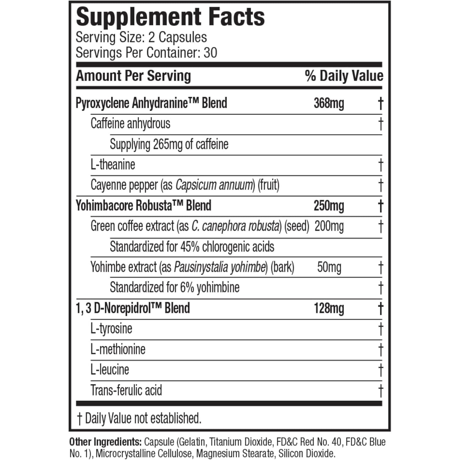 Hydroxycut Hardcore - Thermogenic Supplement - Energy & Metabolism Support - 265 Mg Caffeine Anhydrous, Green Coffee Extract - Rapid Release Capsules - 60 Count