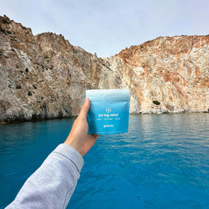 Jet Lag Remedy for Travel Gummies • No Jet Lag Pills Alternative • Travel Essentials • Support Adjustment to Time Zones and Circadian Rhythm • Delicious Tropical Berry Flavor • 20 Gummies 3-5 Trips