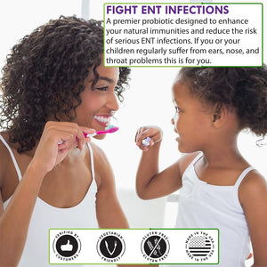 Oral Probiotic Supplement with BLIS K12 4 Billion CFU - Now Dairy Free 60 Day Supply Bottle for Bad Breath, Strep, Cavities, Gum Oral and Dental Health - Sugar Free - USA Made - 60 Count