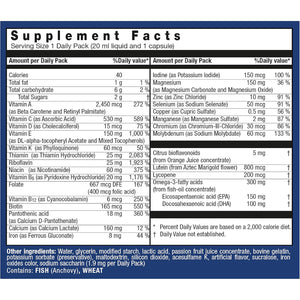 Orthomol Vital F – Daily Multivitamin for Women, Vitamins A, B, C, D, E, K, Folic Acid, Magnesium & Omega-3, Supports Energy, Vitality, & Immune Health, 30-Day Supply, Liquid + Capsule Supplement