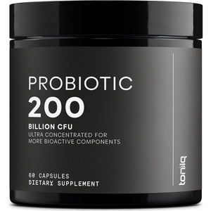 Toniiq 200 Billion CFU Probiotic Supplement 30 Verified Third-Party Tested Strains - Fully Shelf-Stable Probiotics Formula with Prebiotic Blend - Extended Release Capsules