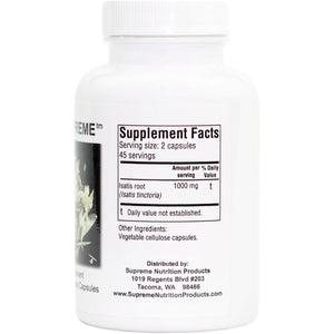 Supreme Nutrition Woad Supreme, 90 Pure Isatis Root Vegetarian Capsules