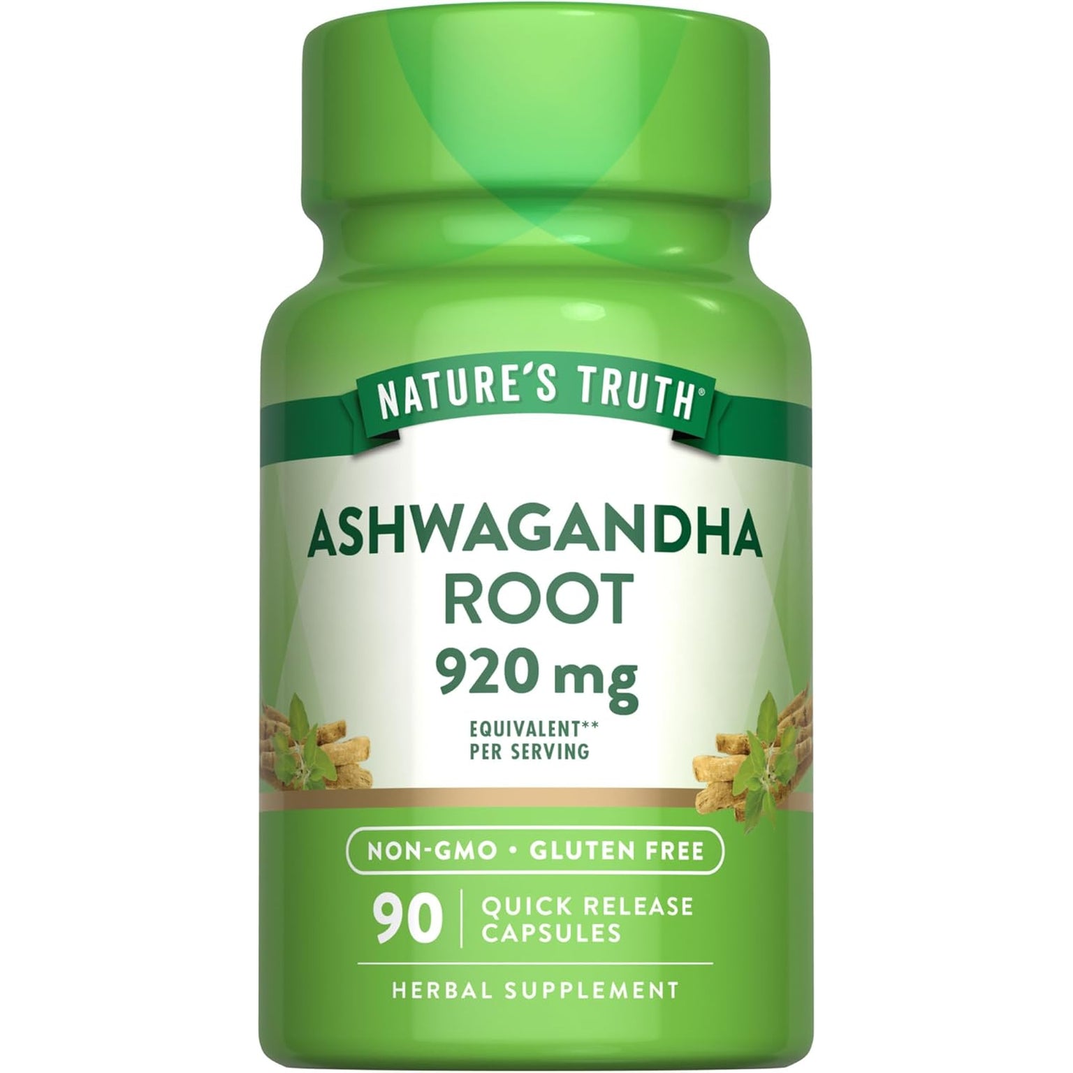 Nature'S Truth Ashwagandha Capsules | Herbal Supplement | 90 Count | Non-Gmo & Gluten Free
