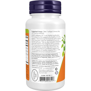 NOW Supplements, Allibiotic CF™, with Garlic Extract, Olive Leaf Extract, Elderberry & Oregano, Non-Drowsy Formula, 60 Softgels